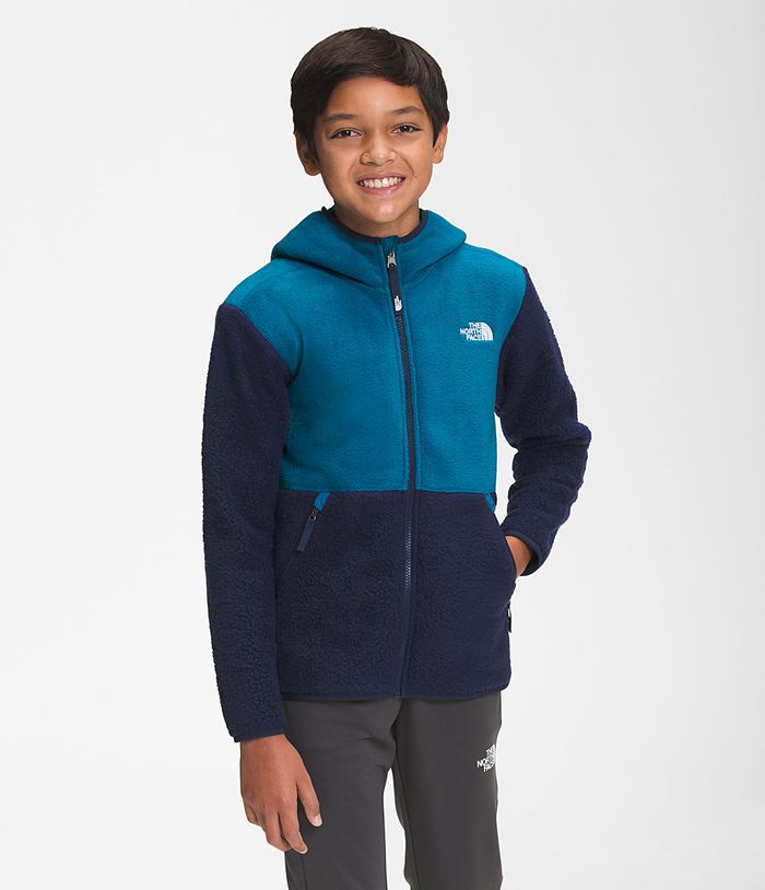 The North Face Boys Jacket Forrest Full Zip Hooded Fleece 967JIFVML - Navy